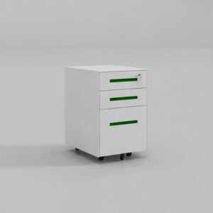 Thin Edge 3 Drawer Table White