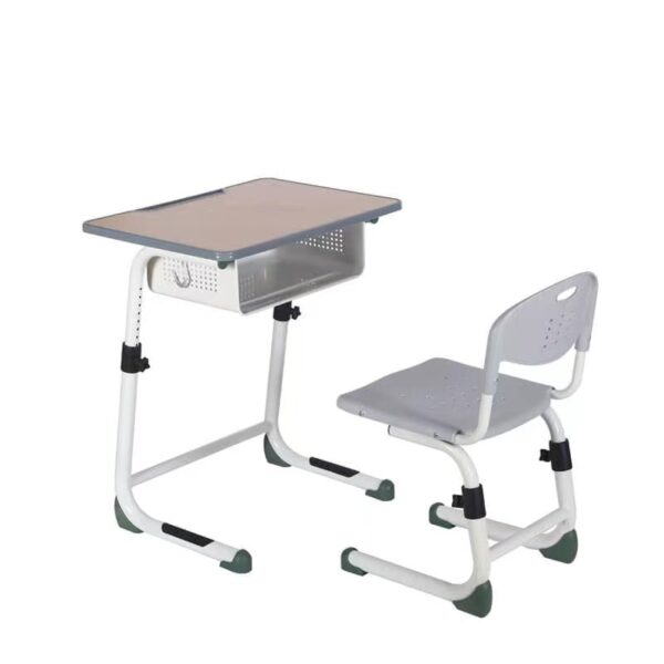Adjustable Single Desk and Chair for School