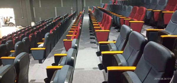 Auditorium Chair Grey With Writing Pad - Image 4
