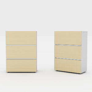 Light Wooden 3 Drawer Filing Cabinet