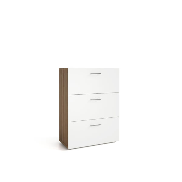 3 Drawer File Cabinet White Stylish - Image 4