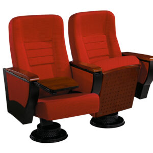 Auditorium Chair Red Without Writing Pad