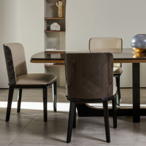 Rectangular round tables with chairs