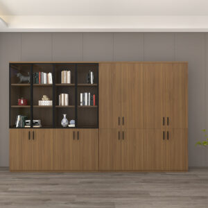 Dark Brown File Cabinet Multifunctional Wood