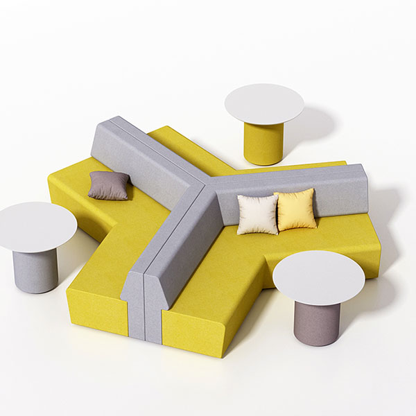 Triangle Multi Lounge Seat Yellow