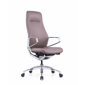 Pink Stylish High Back Leather Chair
