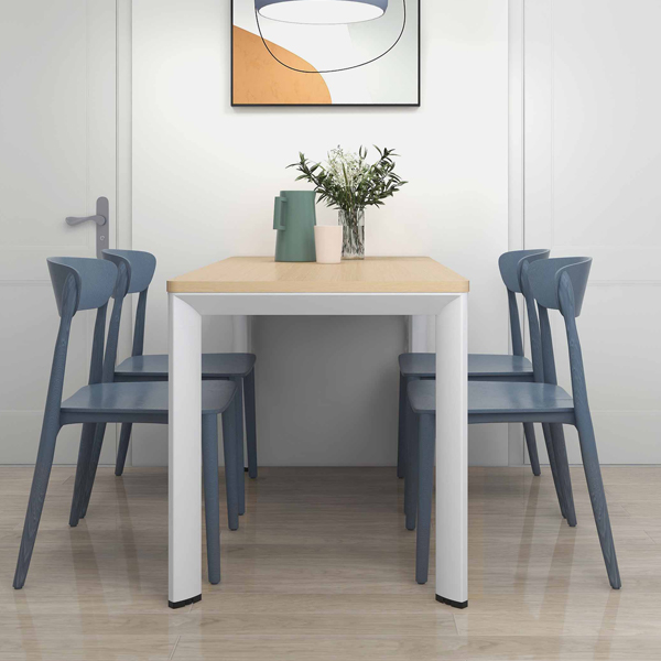 Melamine Dining Table With Steel Leg For Cateen Use - Image 4