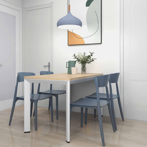 Melamine Dining Table With Steel Leg For Cateen Use - Image 3