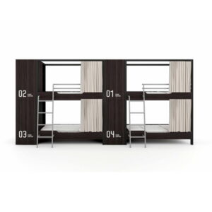 Private wooden bunk bed wholesale for four persons