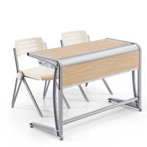 Single  And Double School Desk Chair With Strong Steel Frame