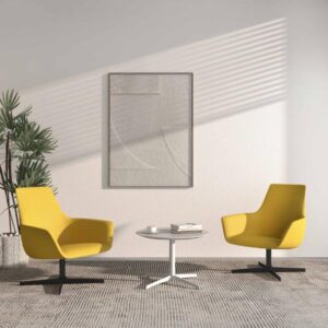 Upholstered Single Fabric Leisure Chair With Armrest