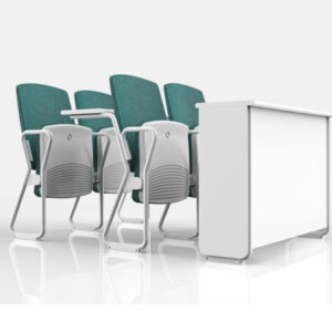 School Furniture Lecturer Hall Chairs and Desks With Armrest